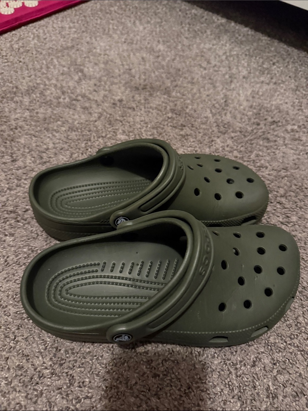 CROCS Kids Olive Green Classic Clog Sandals